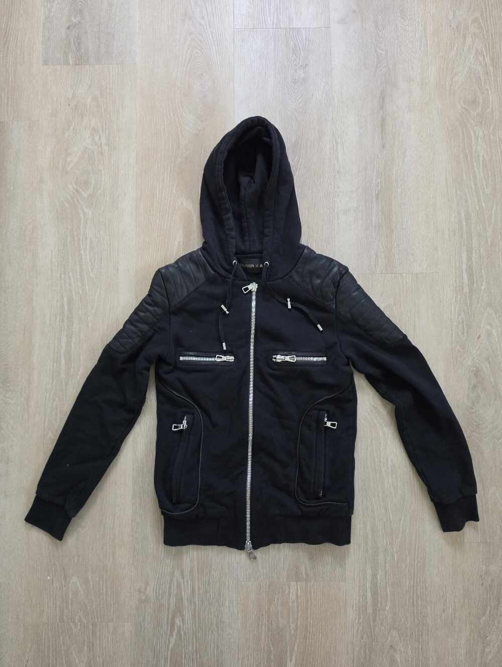 Balmain For H&M Balmain x H&M Black Jersey Hoodie Swe… - Gem
